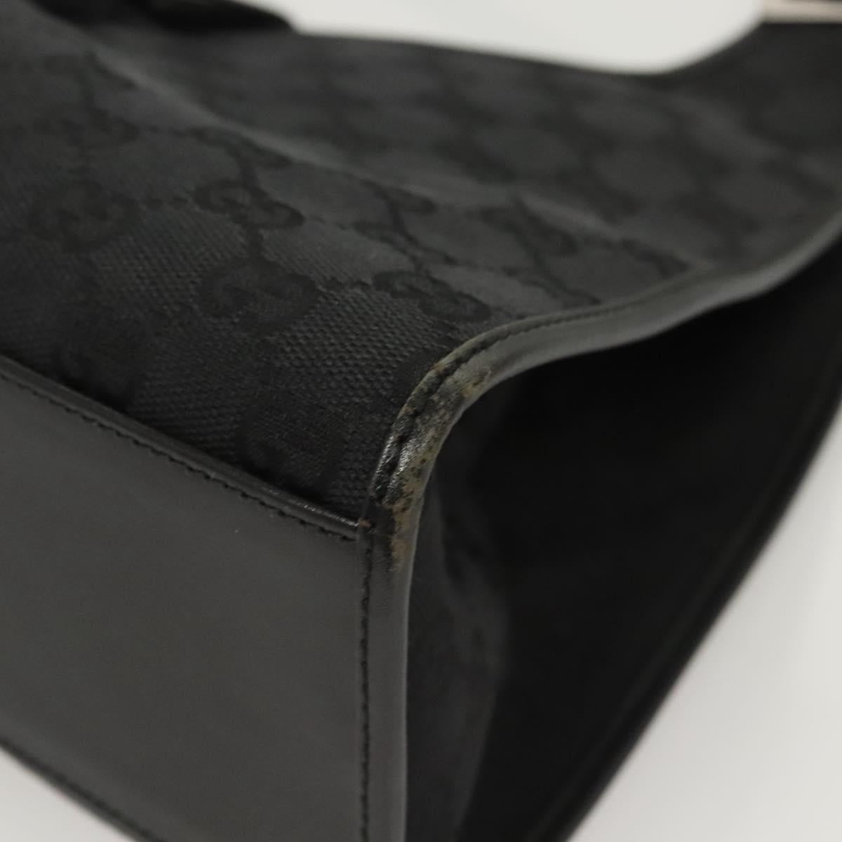GG Canvas Jackie Shoulder Bag Black Silver