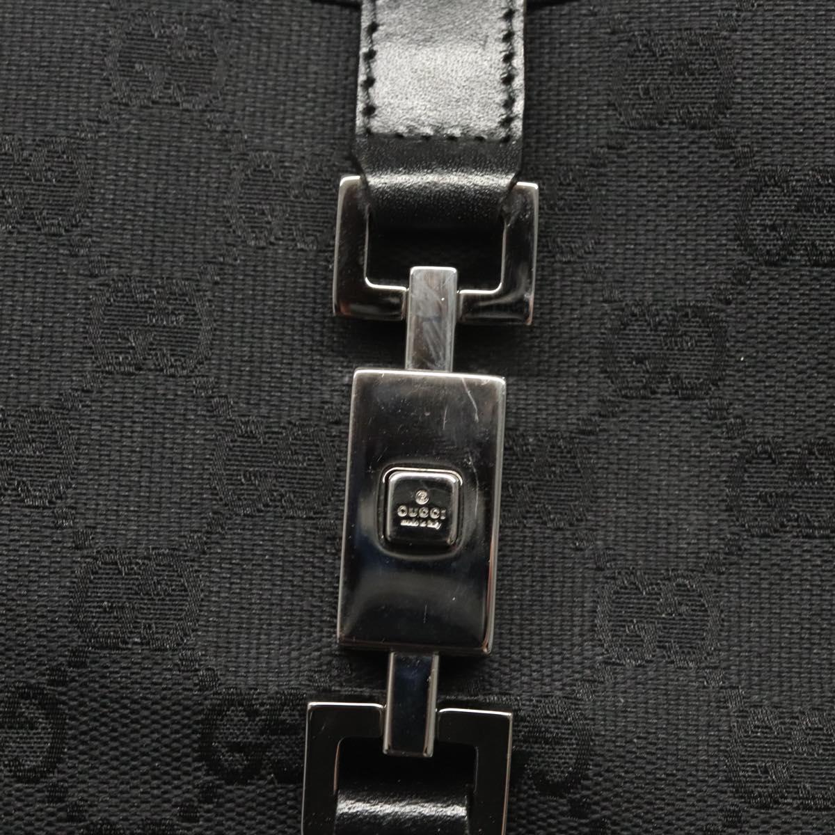 GG Canvas Jackie Shoulder Bag Black Silver