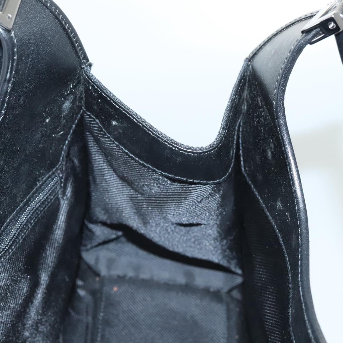 GG Canvas Jackie Shoulder Bag Black Silver