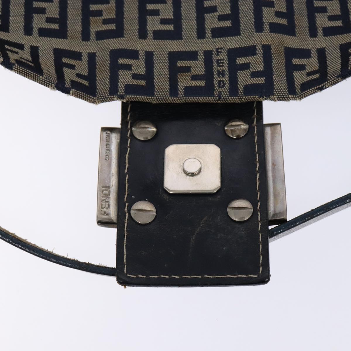 Zucchino Canvas Mamma Baguette Shoulder Bag Navy Silver
