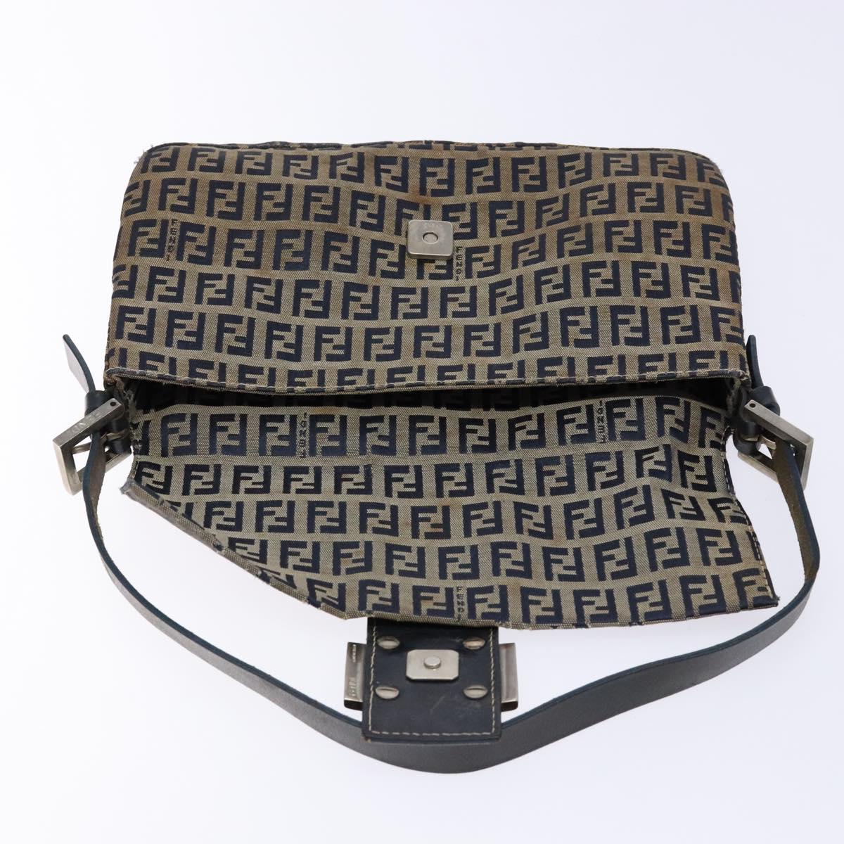 Zucchino Canvas Mamma Baguette Shoulder Bag Navy Silver
