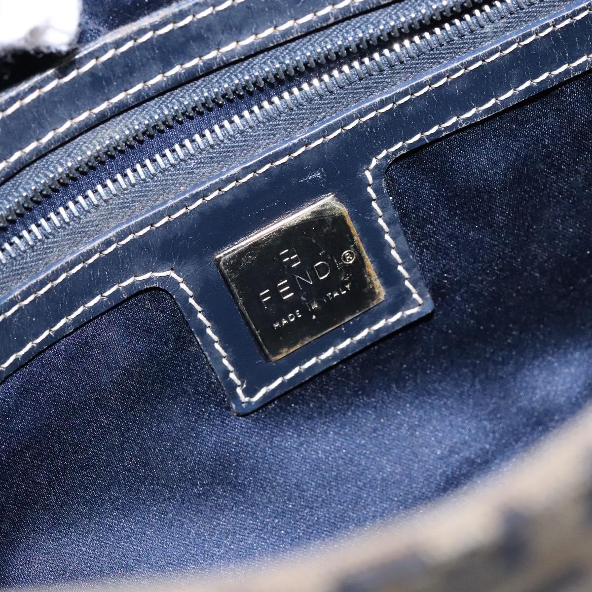 Zucchino Canvas Mamma Baguette Shoulder Bag Navy Silver
