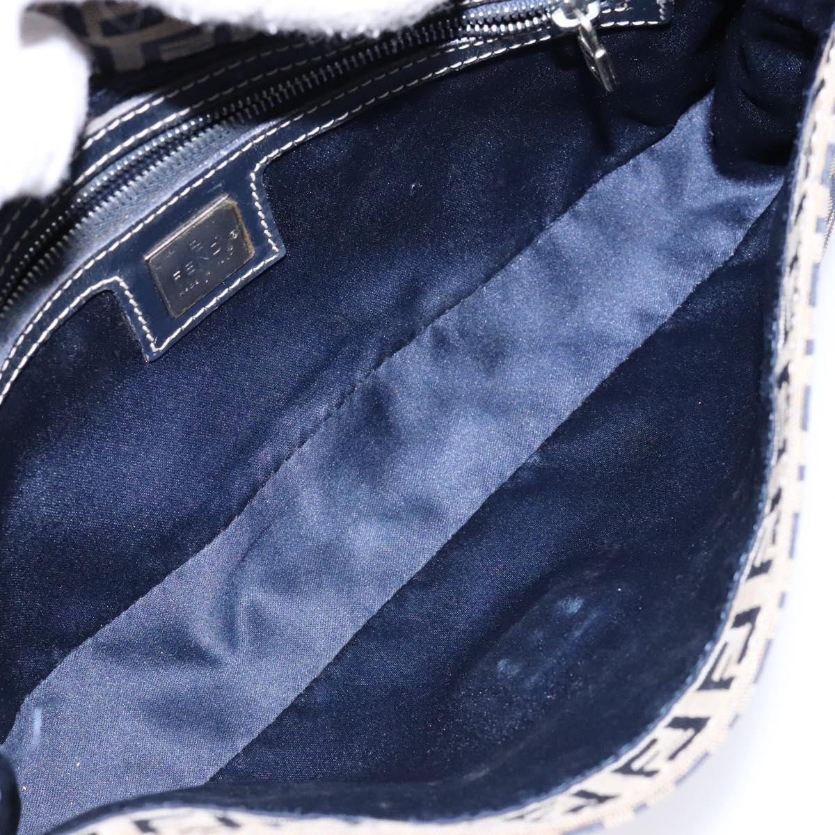 Zucchino Canvas Mamma Baguette Shoulder Bag Navy Silver