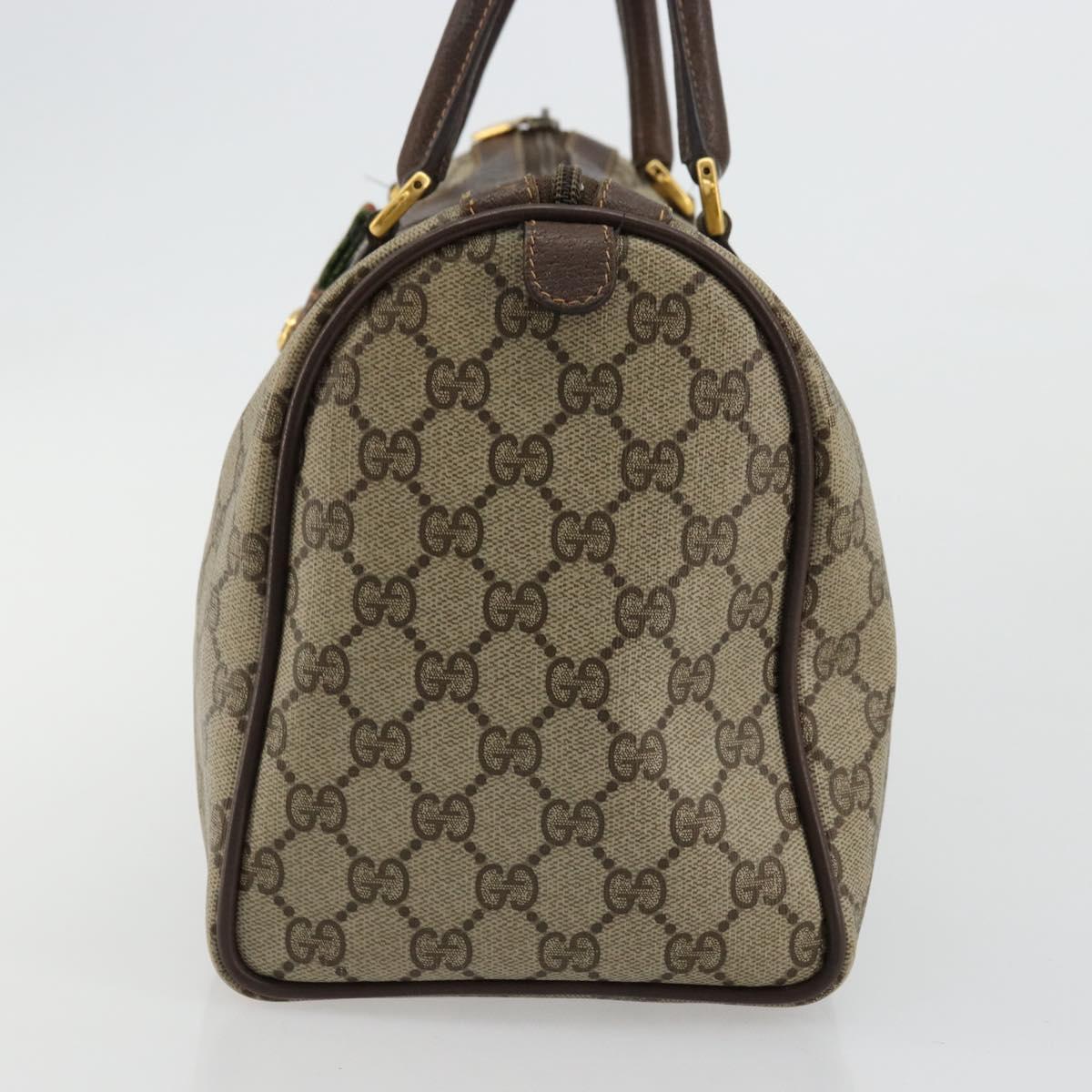 GG Supreme Web Sherry Line Hand Bag PVC Beige Gold
