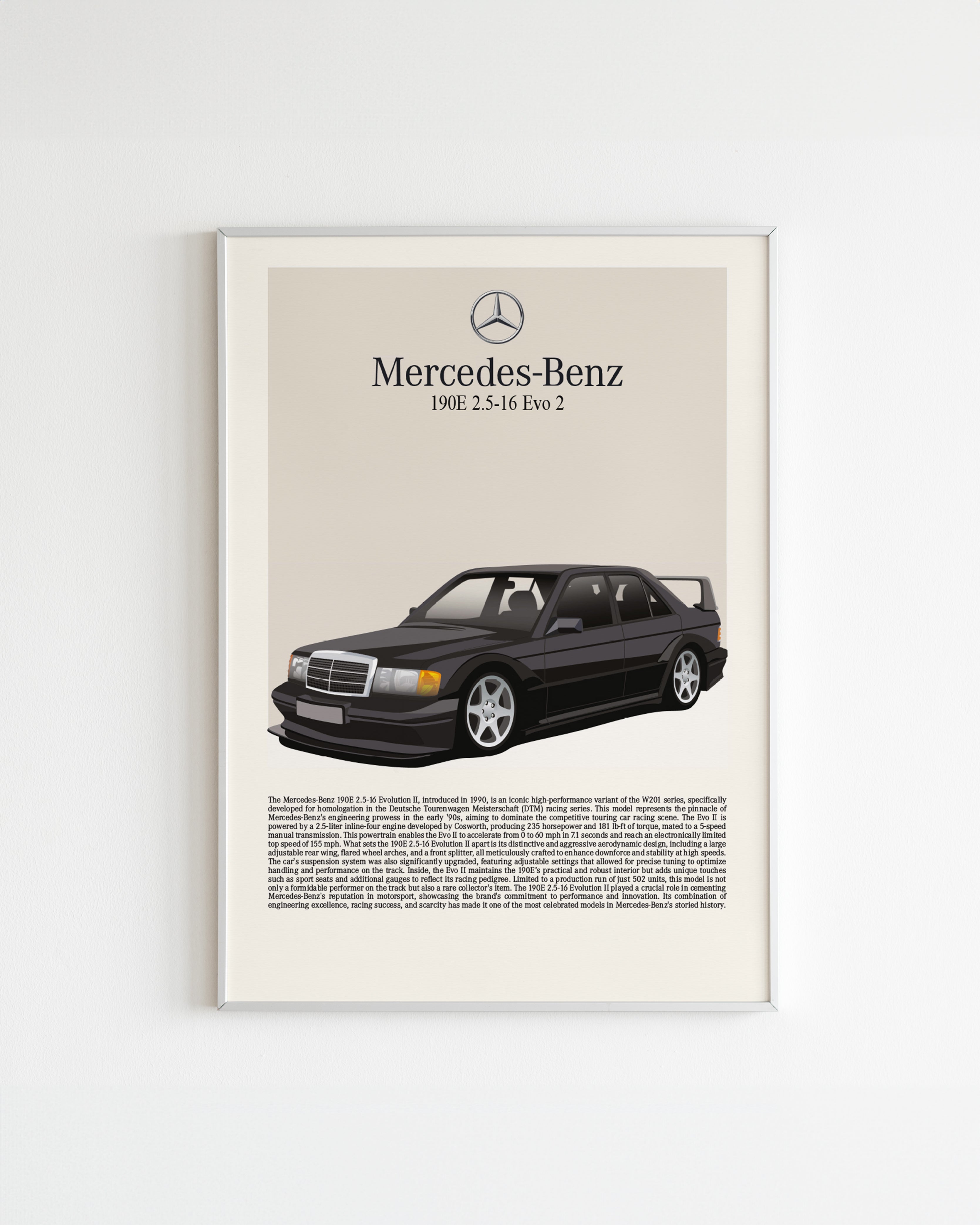 "Mercedes 190E" -juliste