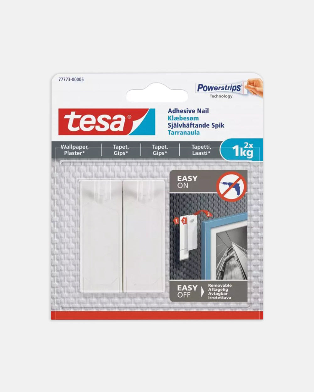 Självhäftande spik 2-pack