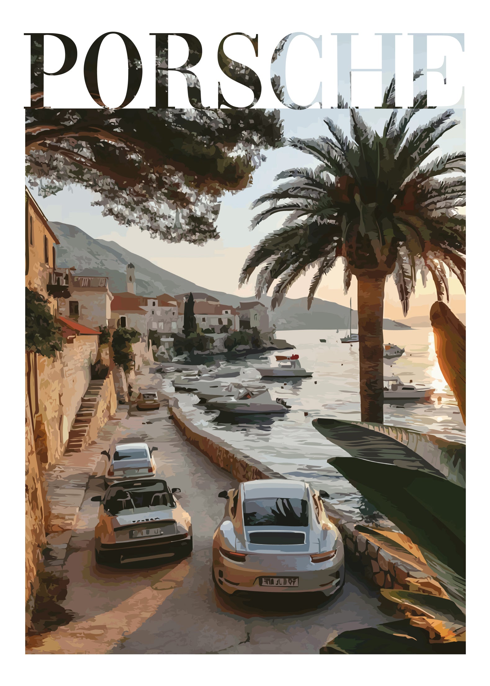 Juliste "Vanhan rahan Porsche nro 2"