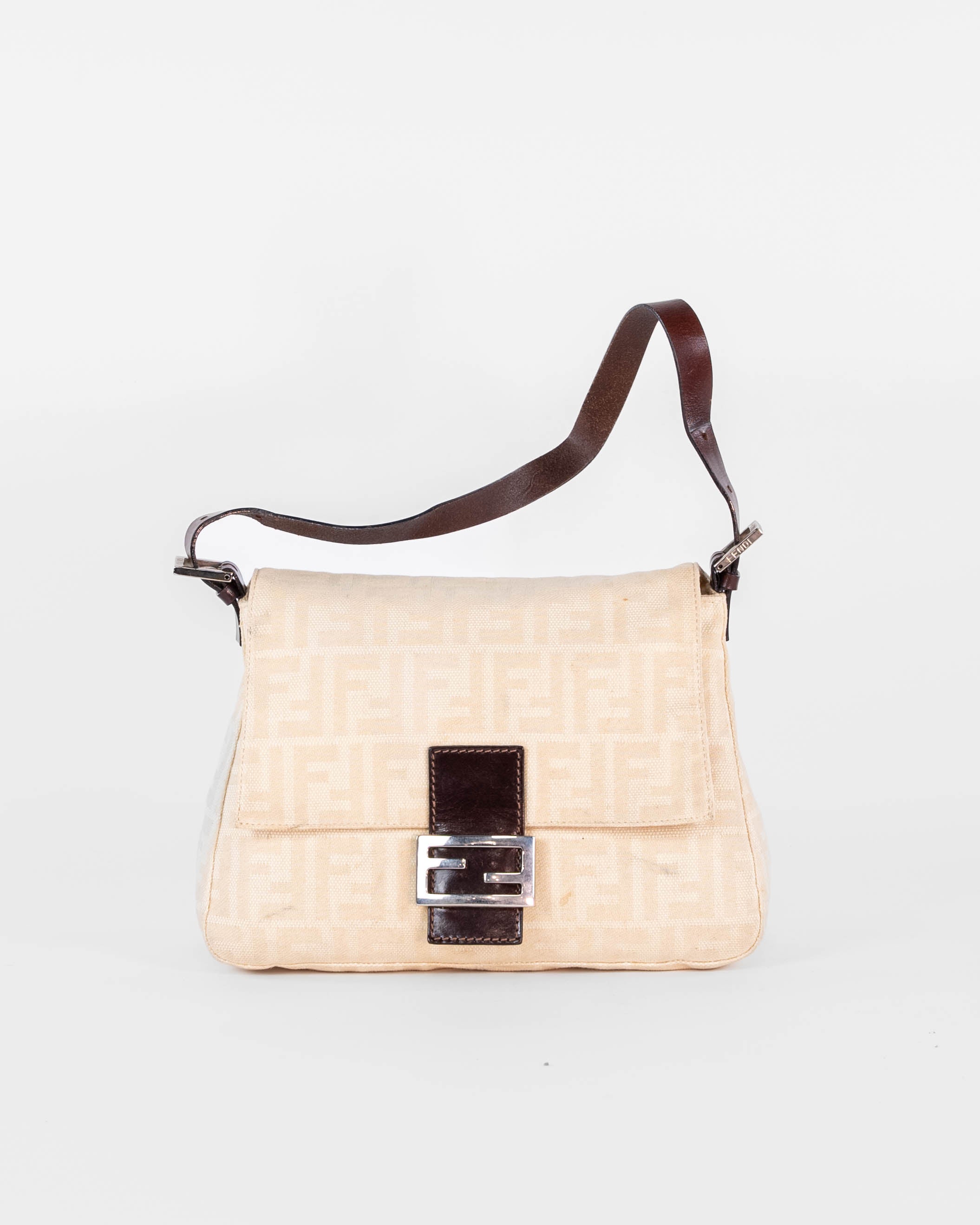 Zucca Canvas Mamma Baguette Shoulder Bag Beige