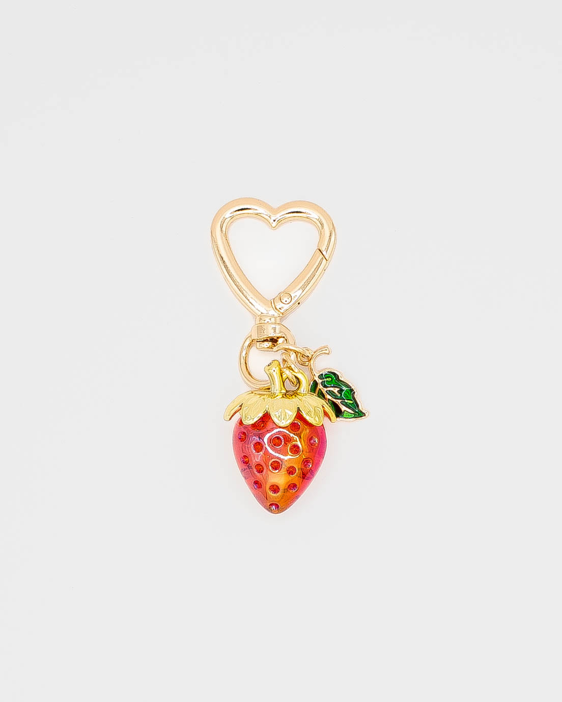Glass Heart Bag Charm