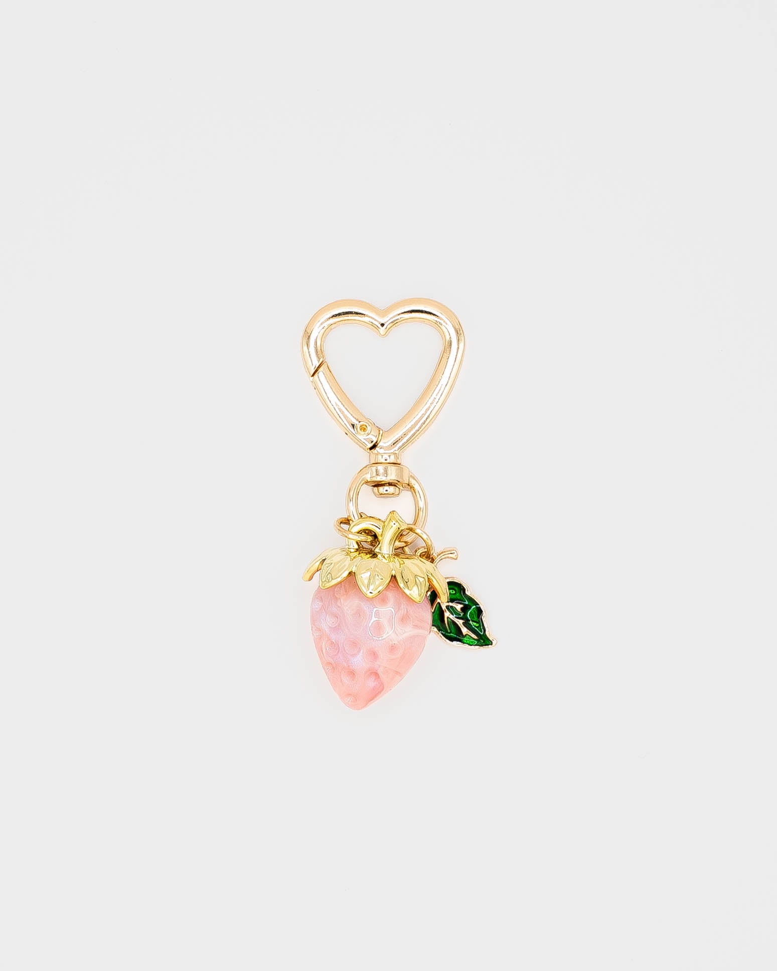 Glass Heart Bag Charm