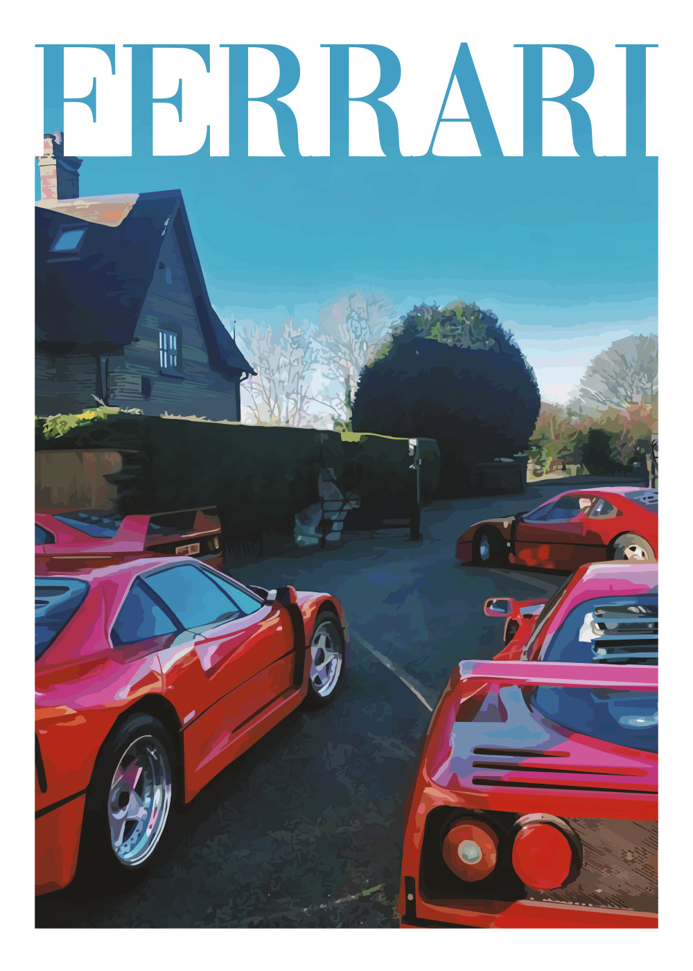Juliste "Vanhan rahan Ferrari nro 4"