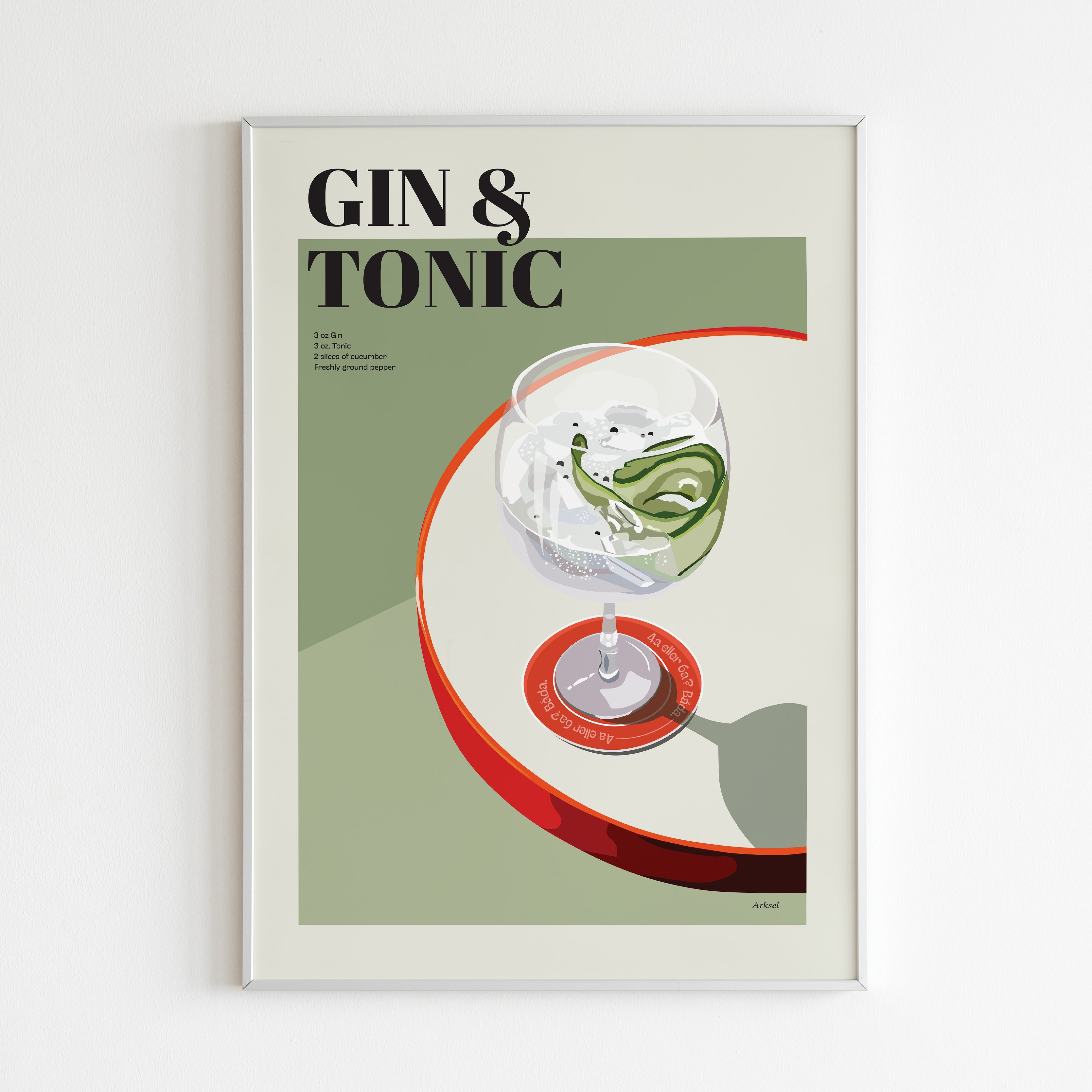 Handla Arksel Gin & Tonic Poster online | Smidigt och enkelt på nätet - Merchsweden |