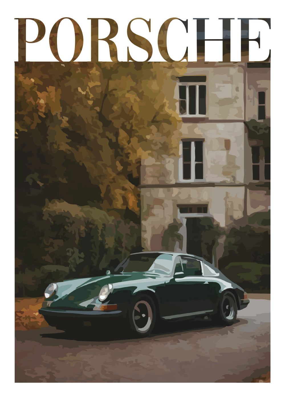 Juliste "Vanhan rahan Porsche nro 1"