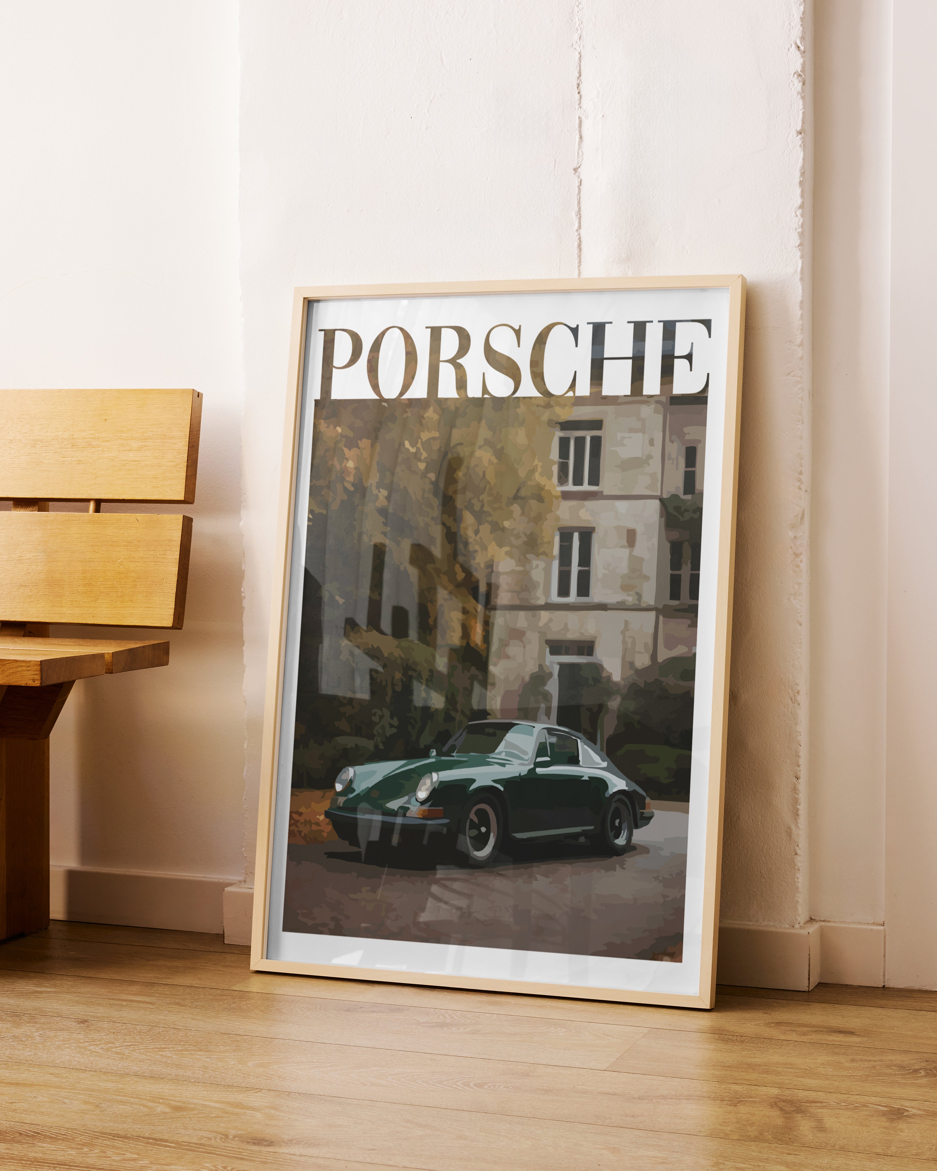 Juliste "Vanhan rahan Porsche nro 1"