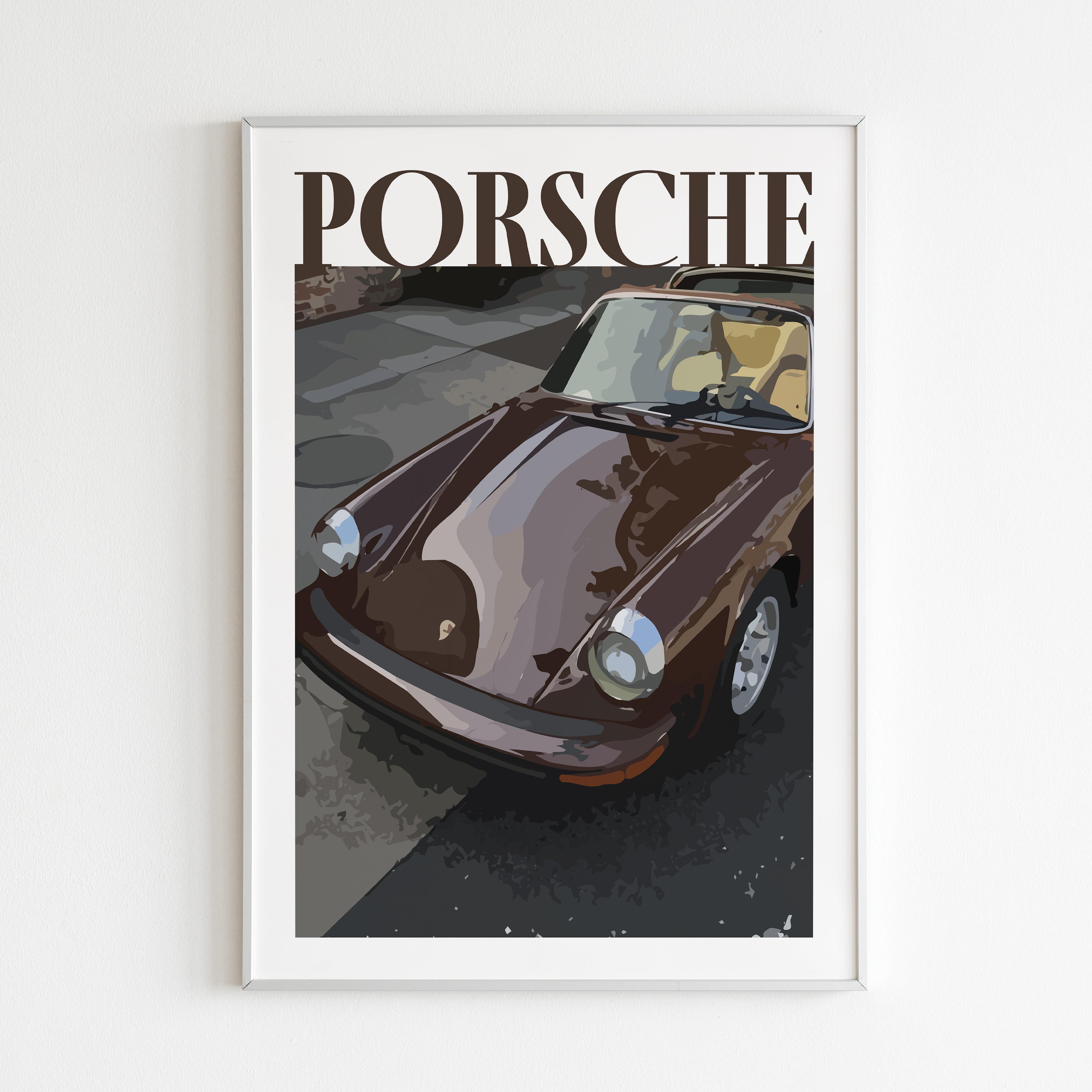 Handla Kanva "Old School Porsche No.2" Poster online | Smidigt och enkelt på nätet - Merchsweden |