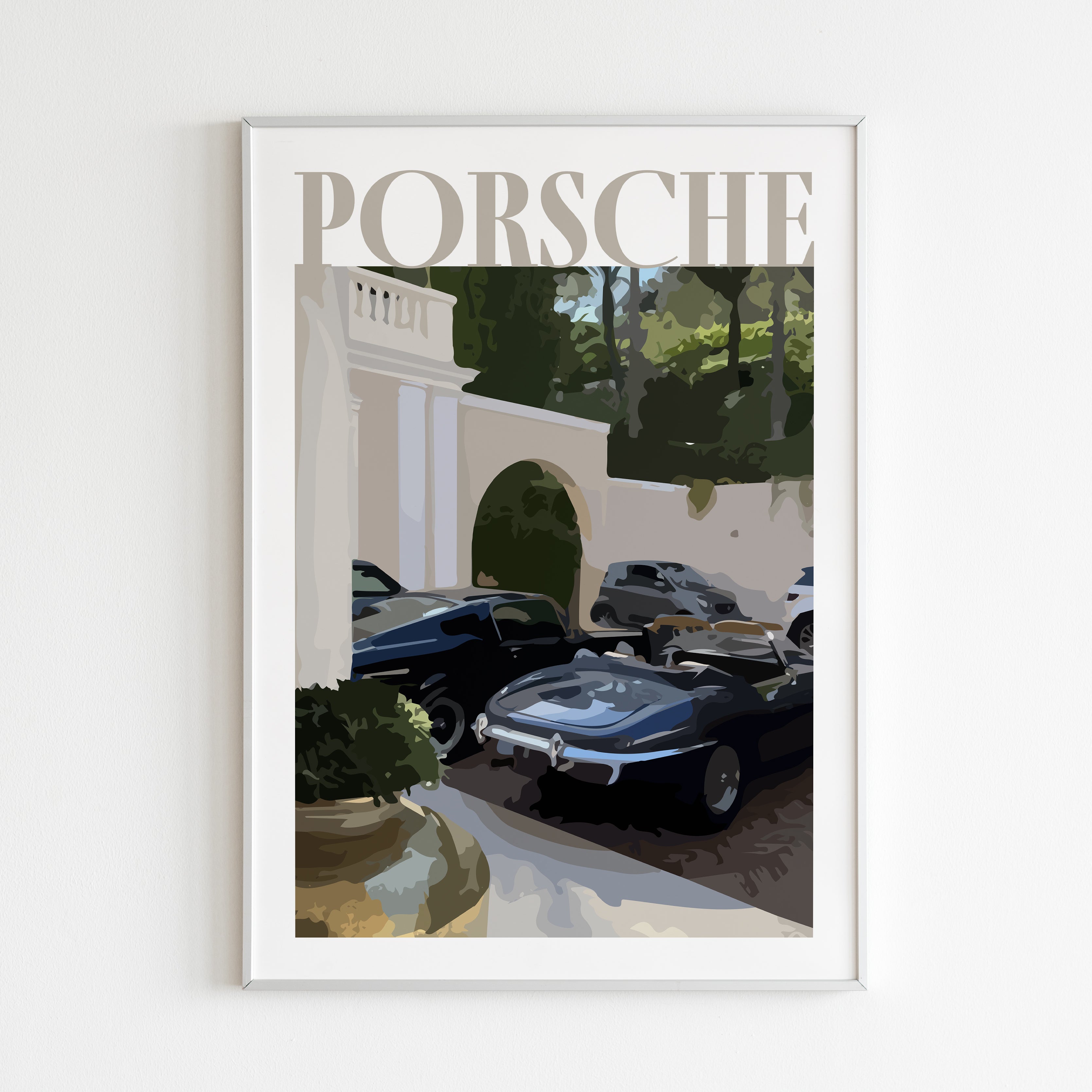 Handla Kanva "Old School Porsche No.3" Poster online | Smidigt och enkelt på nätet - Merchsweden |