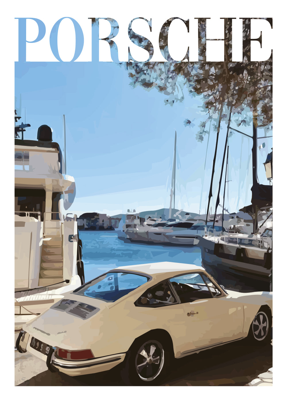 Juliste "Vanhan rahan Porsche nro 4"