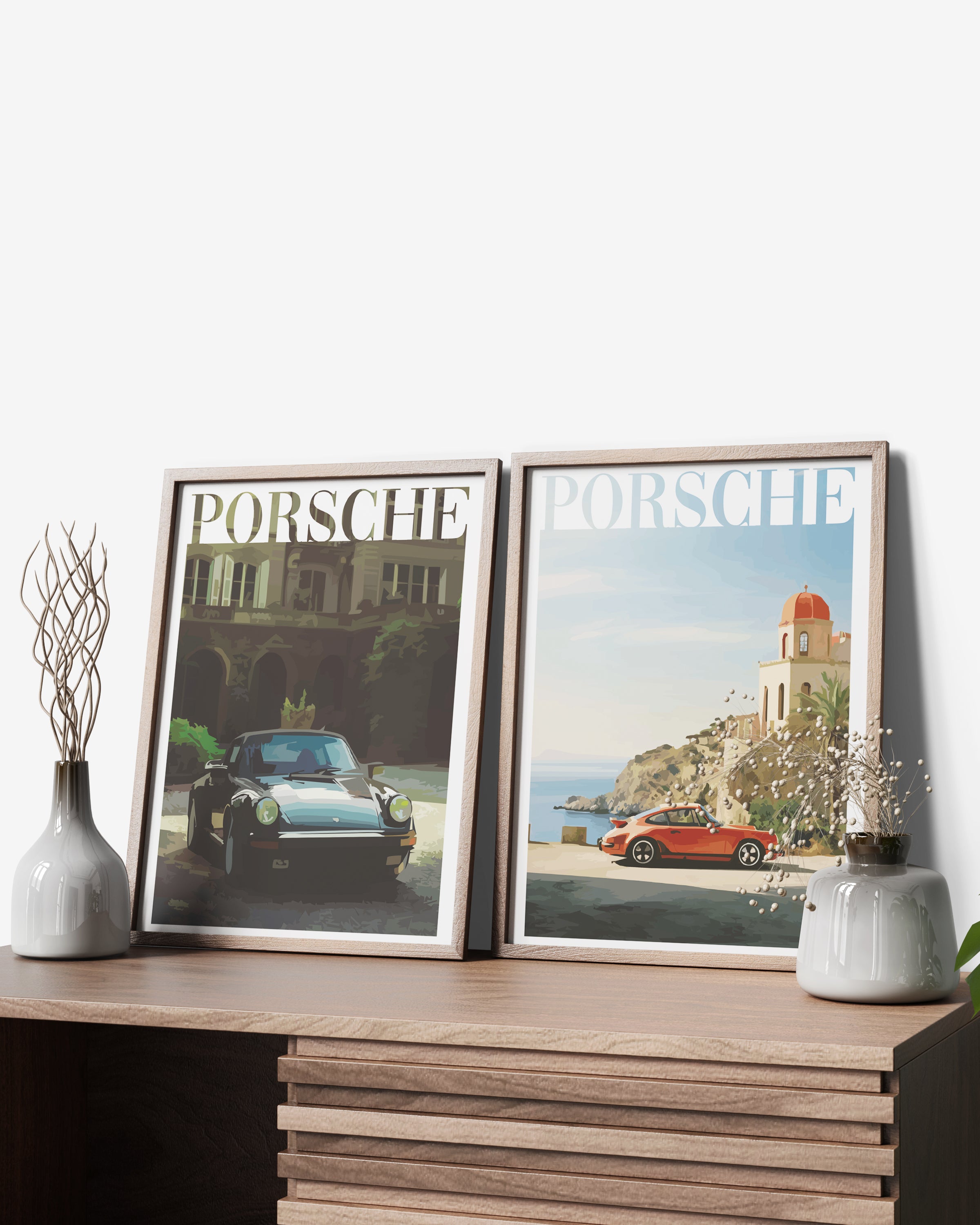 Juliste "Vanhan rahan Porsche nro 8"