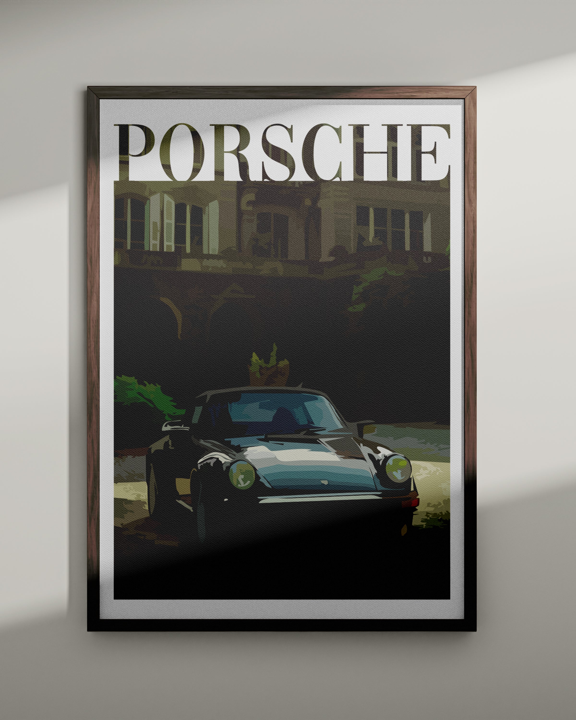 Juliste "Vanhan rahan Porsche nro 8"