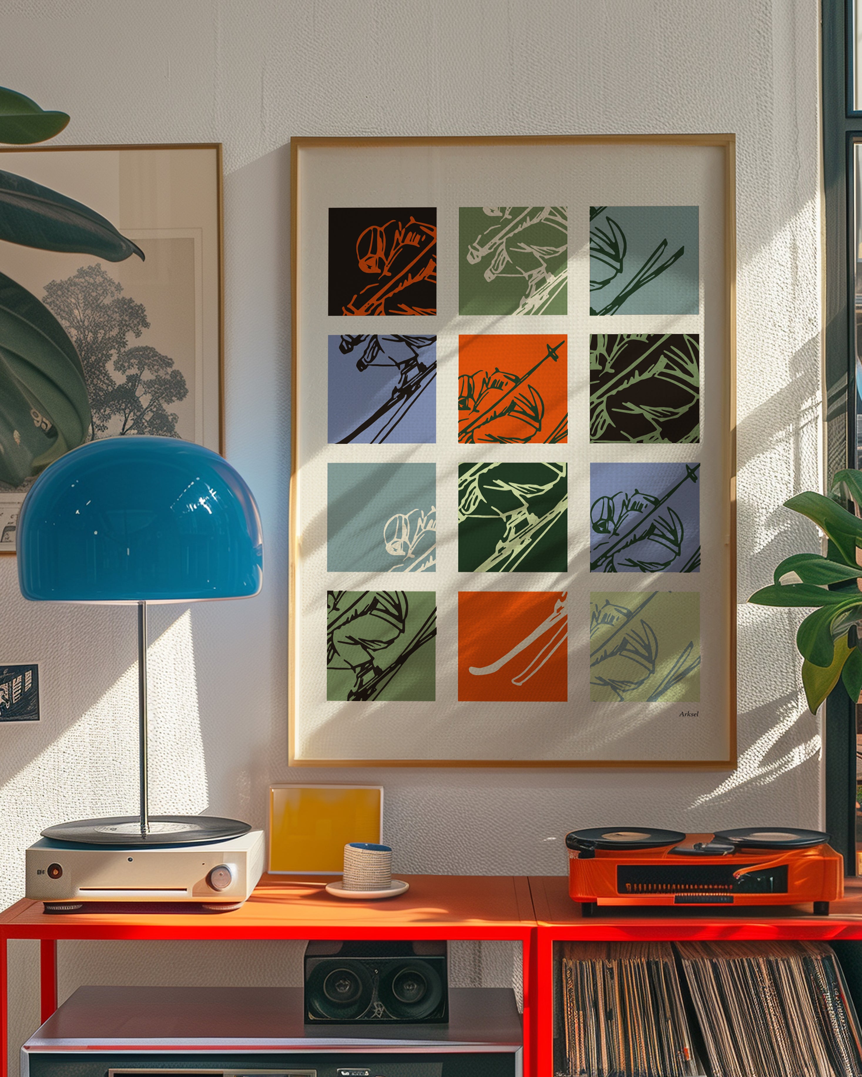 Ski Square Poster