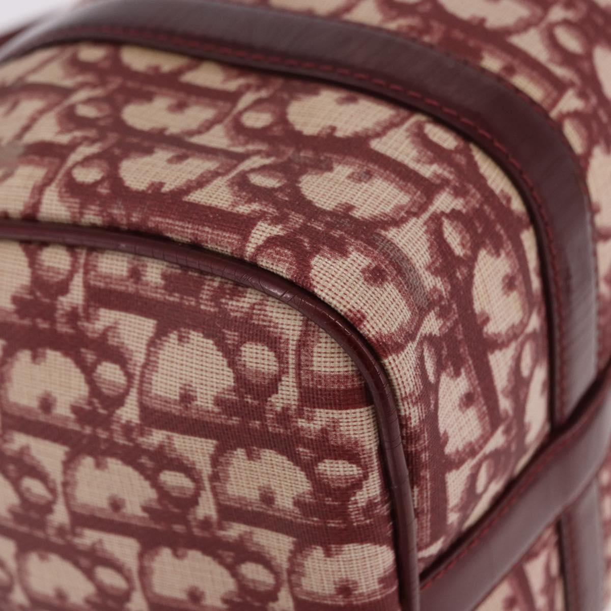 Trotter Canvas Hand Bag PVC Red Gold