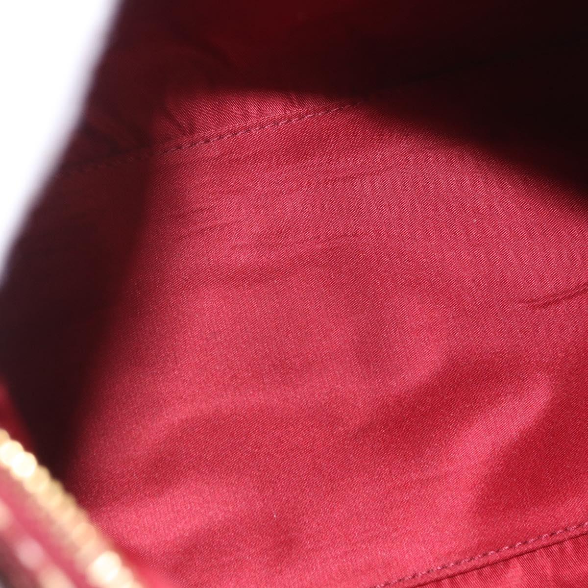 Trotter Canvas Hand Bag PVC Red Gold