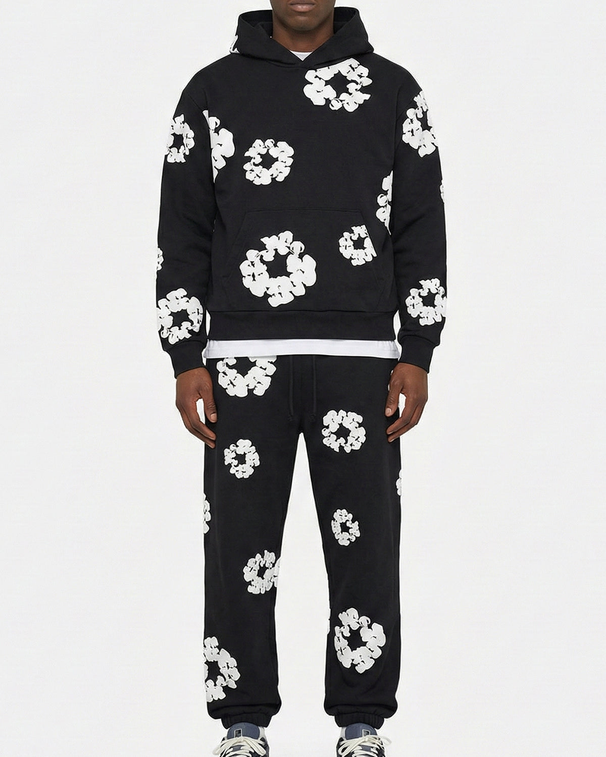 Denim Tears The Cotton Wreath Black Tracksuit - Merchsweden