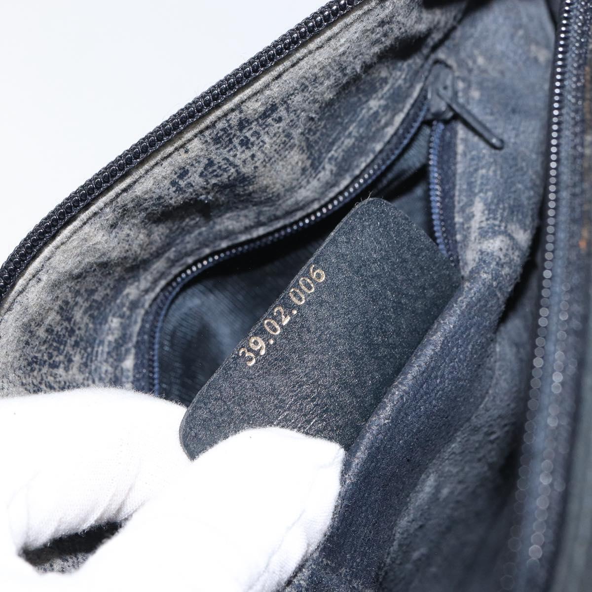 GG Supreme Sherry Line Hand Bag PVC Navy Gold Red