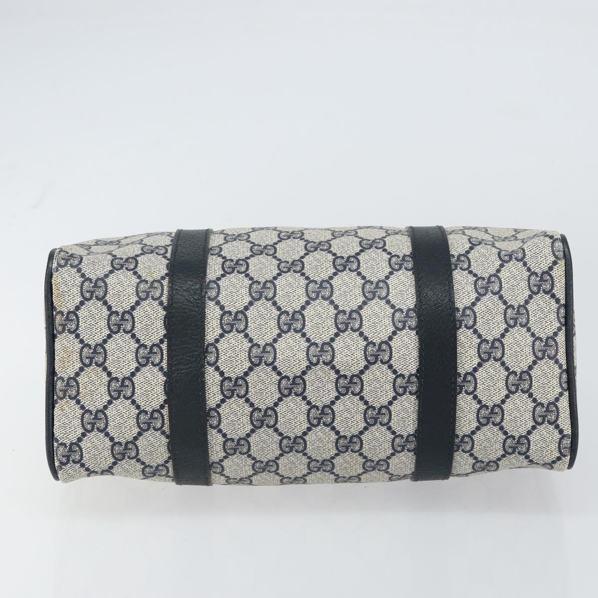 GG Supreme Sherry Line Hand Bag PVC Navy Gold Red