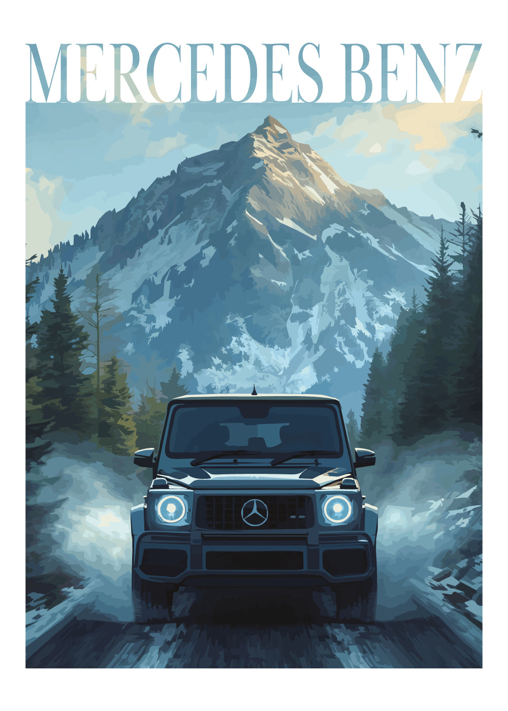 "Winter Mercedes Benz No.2" Poster