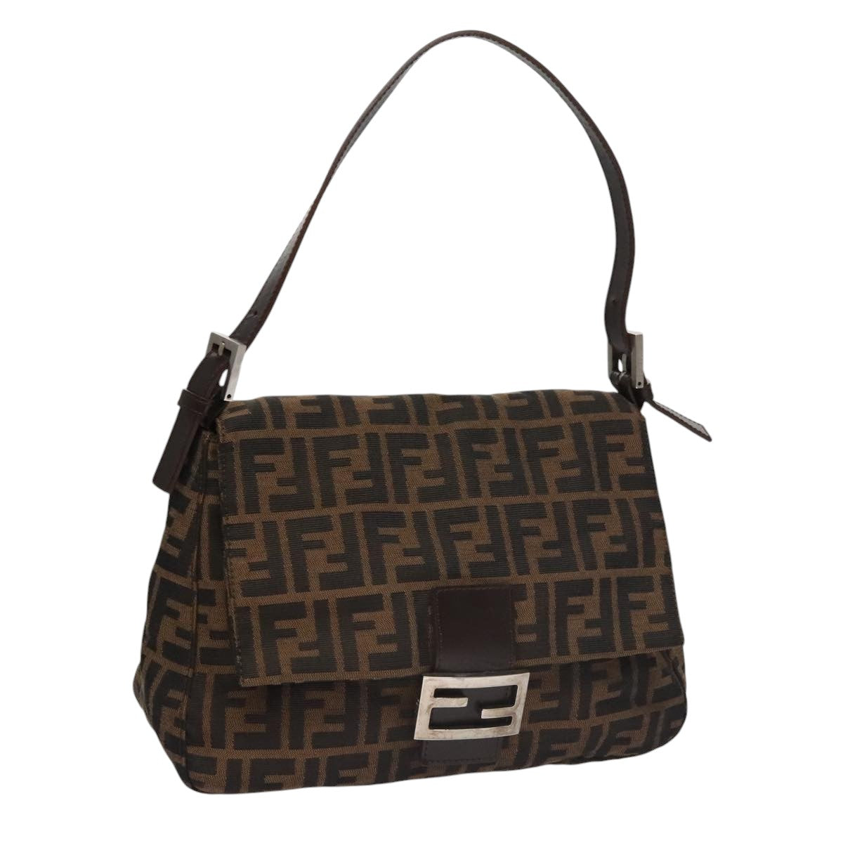 Zucca Canvas Mamma Baguette Shoulder Bag Brown Black