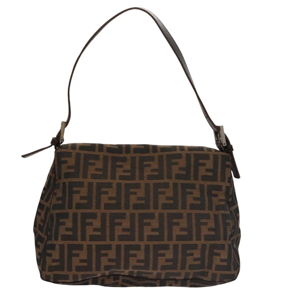 Zucca Canvas Mamma Baguette Shoulder Bag Brown Black