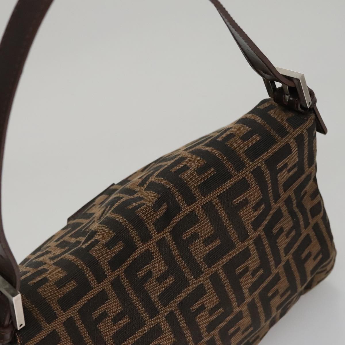 Zucca Canvas Mamma Baguette Shoulder Bag Brown Black
