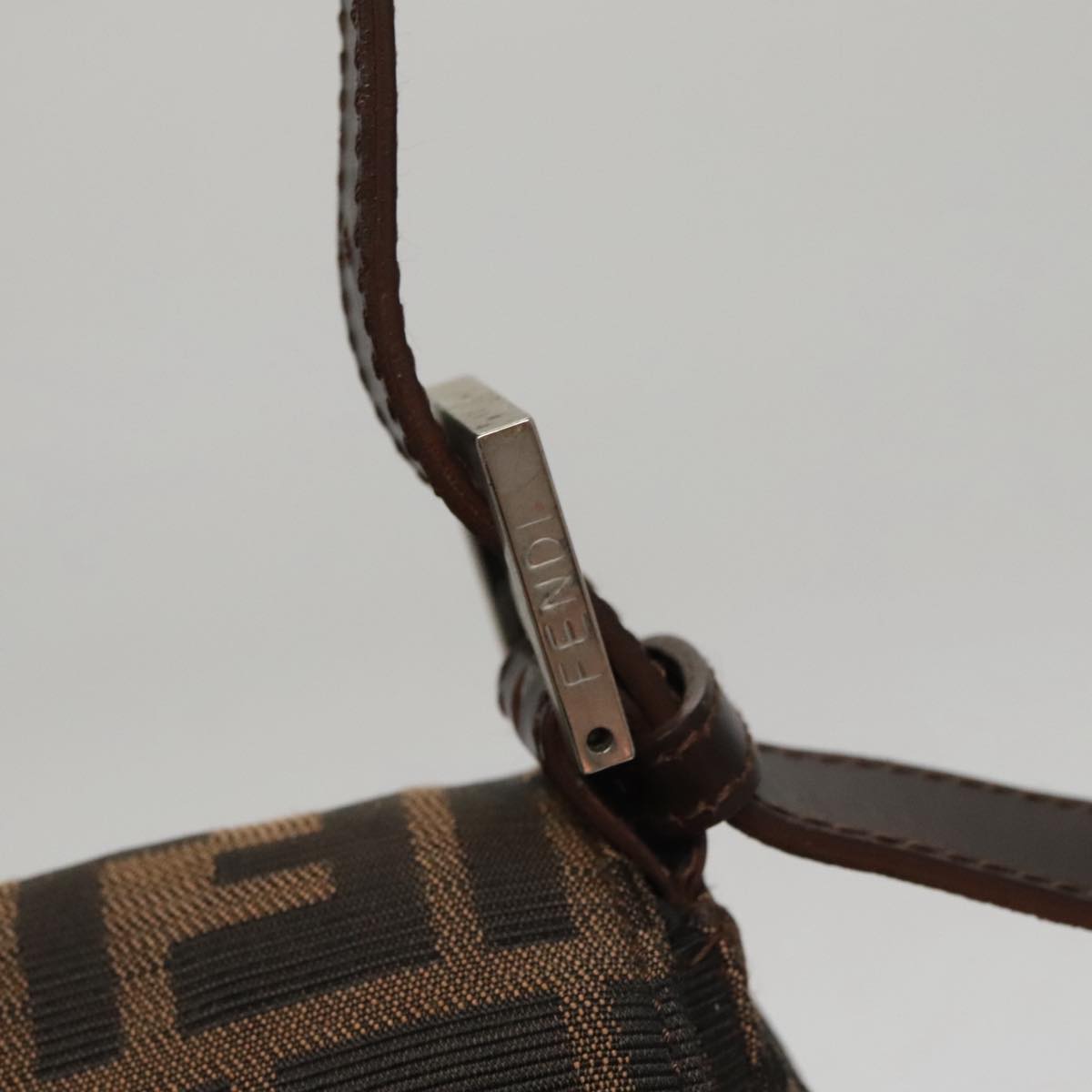 Zucca Canvas Mamma Baguette Shoulder Bag Brown Black