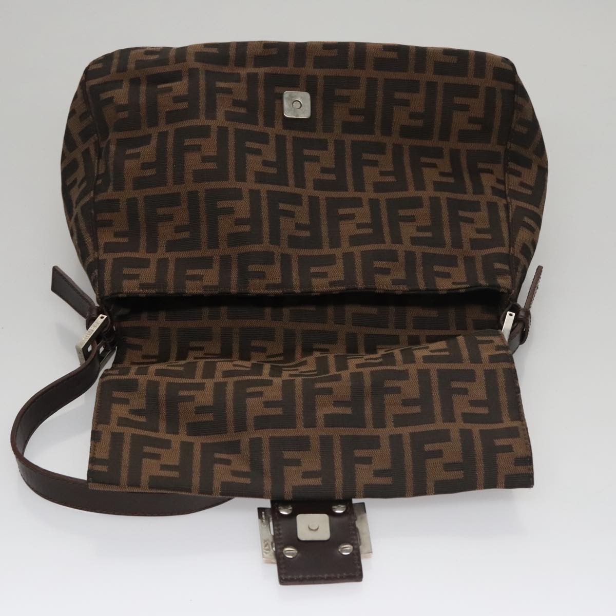 Zucca Canvas Mamma Baguette Shoulder Bag Brown Black