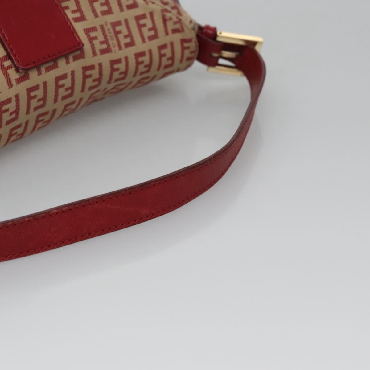 Zucchino Canvas Mamma Baguette Shoulder Bag Beige Red
