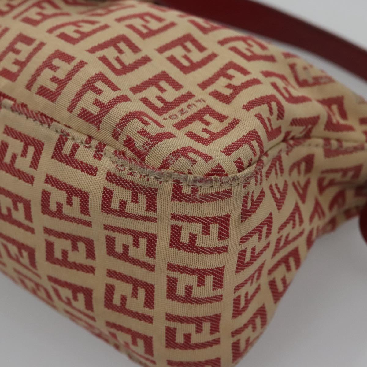 Zucchino Canvas Mamma Baguette Shoulder Bag Beige Red