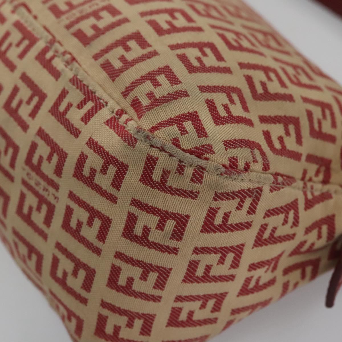 Zucchino Canvas Mamma Baguette Shoulder Bag Beige Red