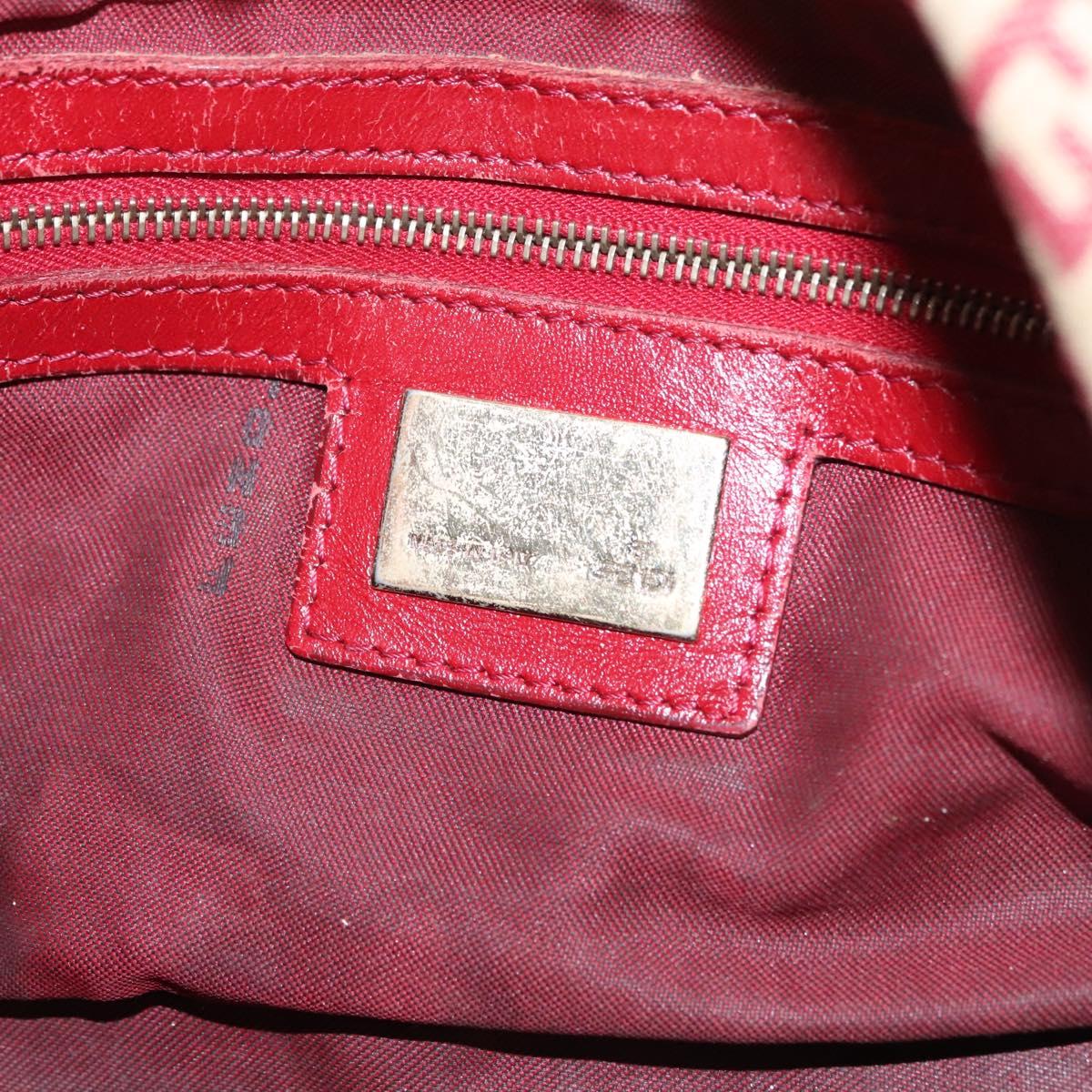 Zucchino Canvas Mamma Baguette Shoulder Bag Beige Red
