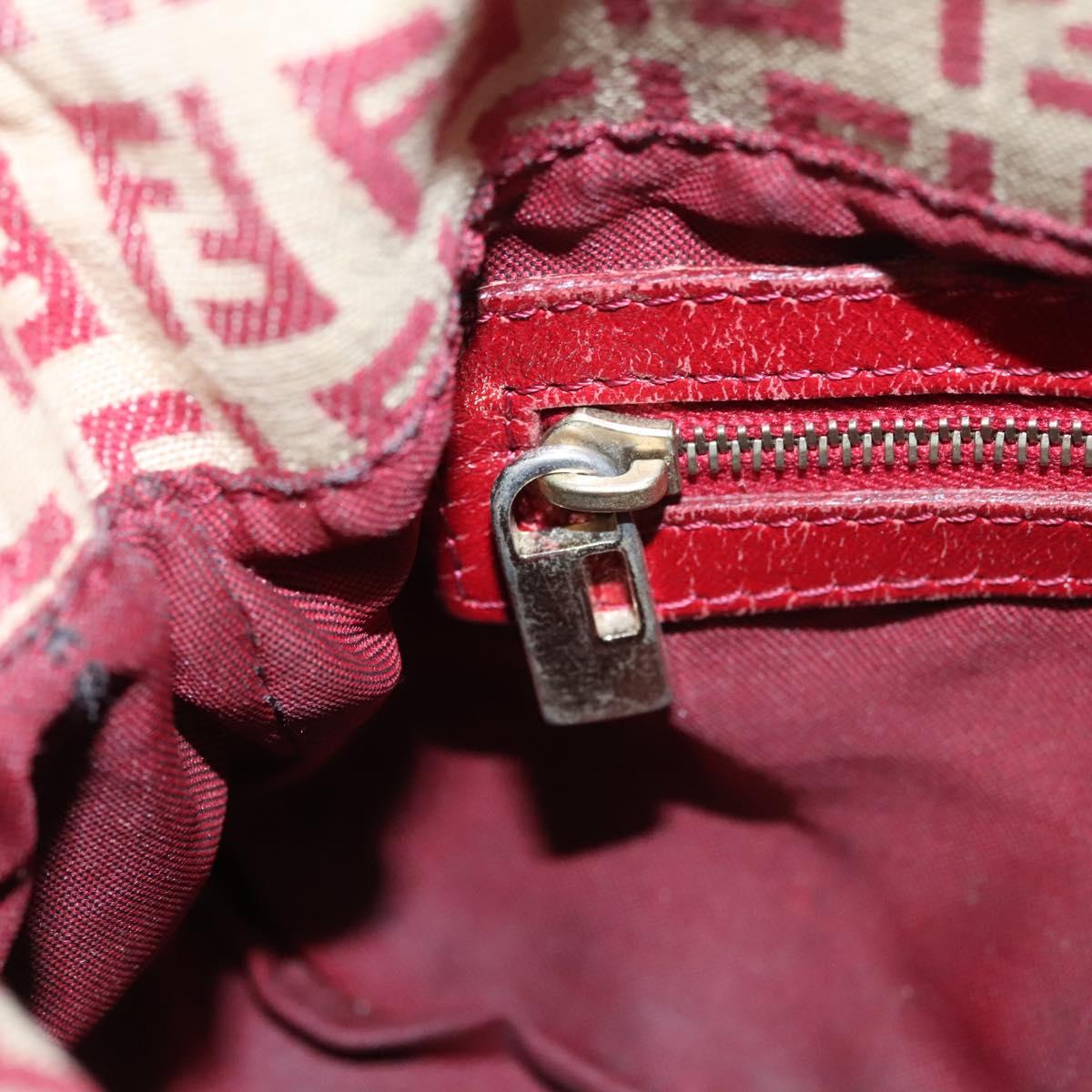 Zucchino Canvas Mamma Baguette Shoulder Bag Beige Red