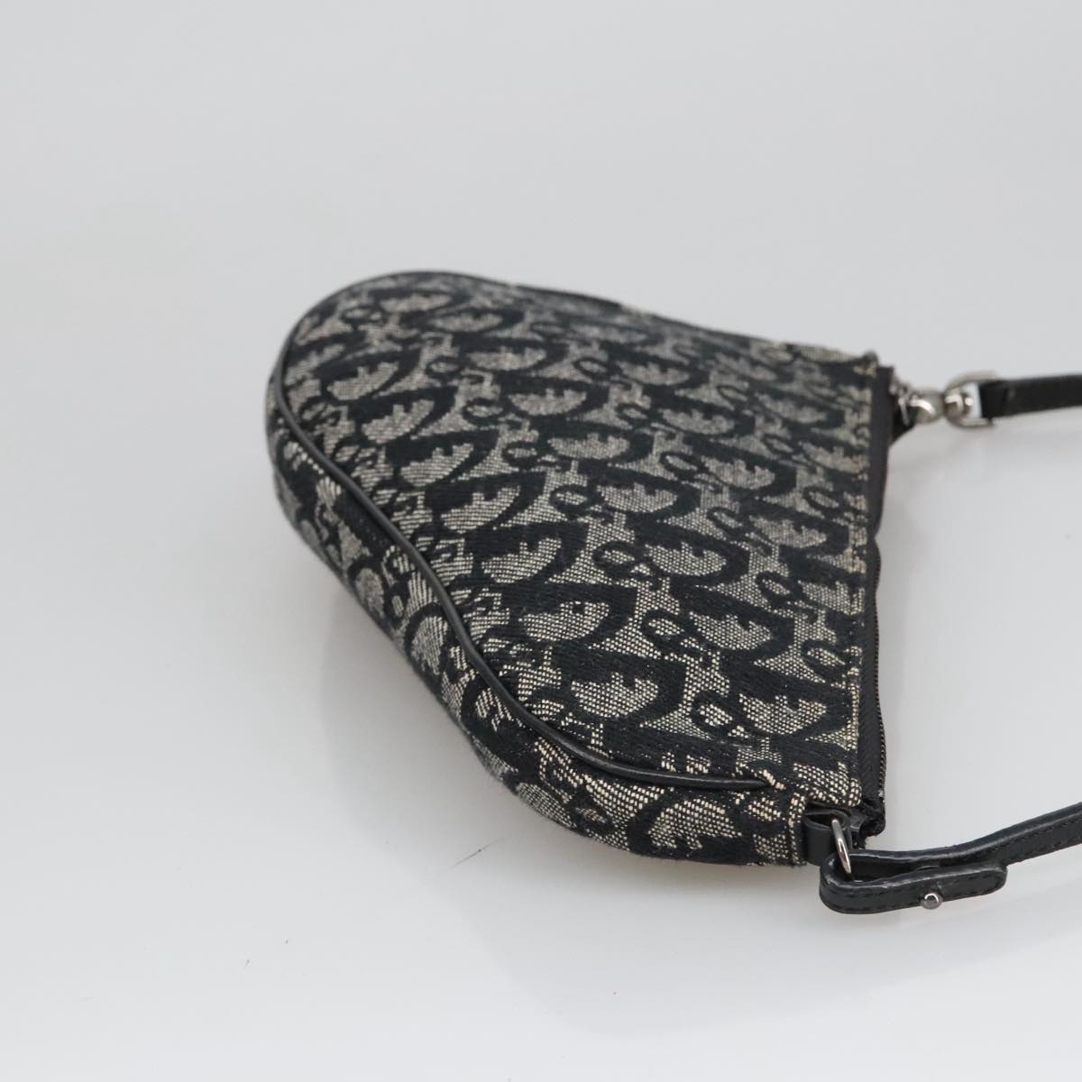 Trotter Canvas Saddle Pouch Black Silver
