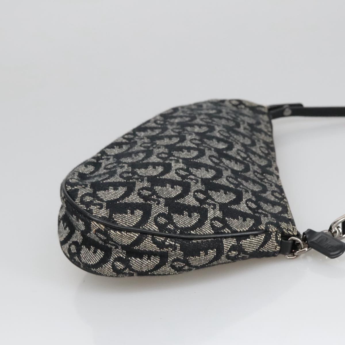 Trotter Canvas Saddle Pouch Black Silver