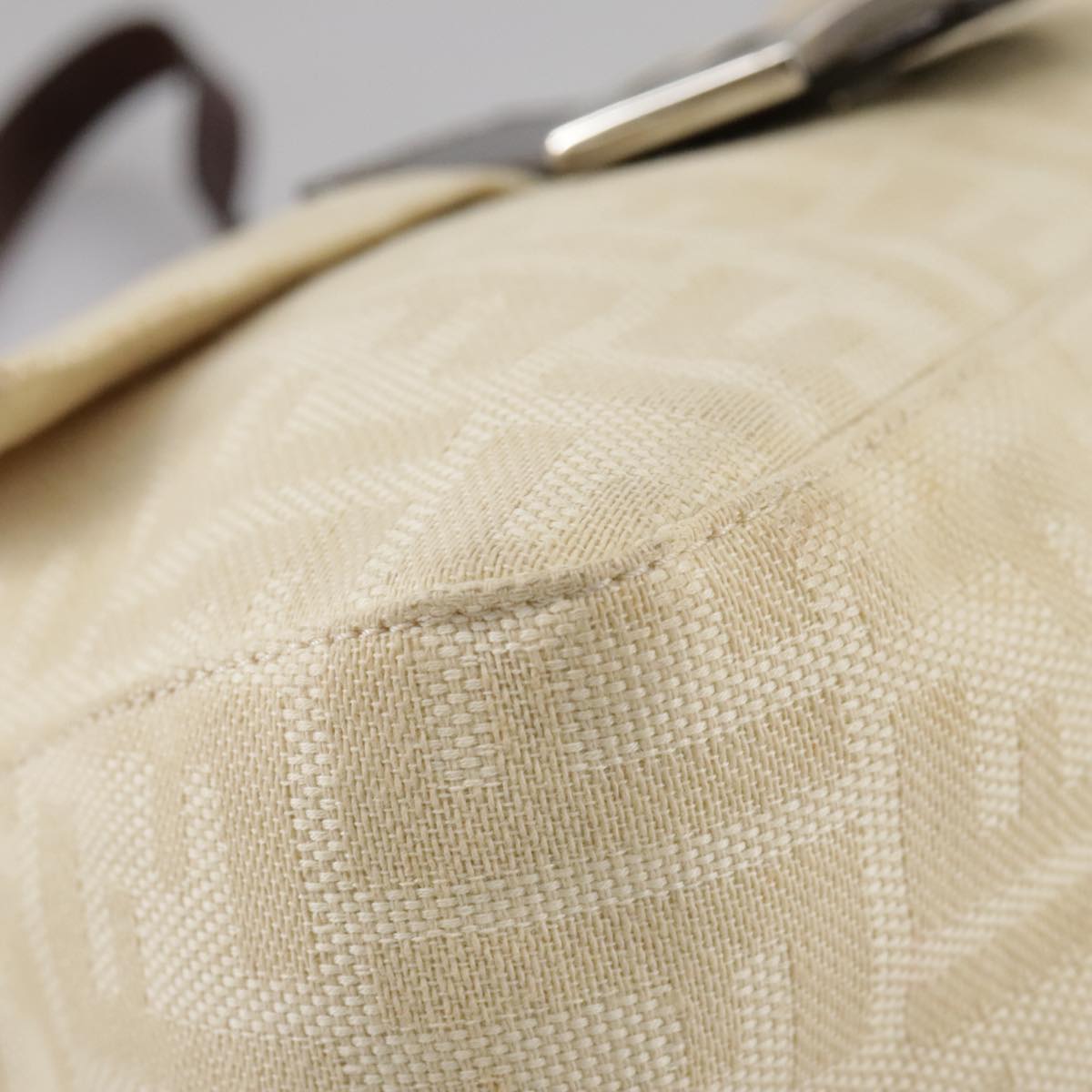 Zucca Canvas Mamma Baguette Shoulder Bag Beige