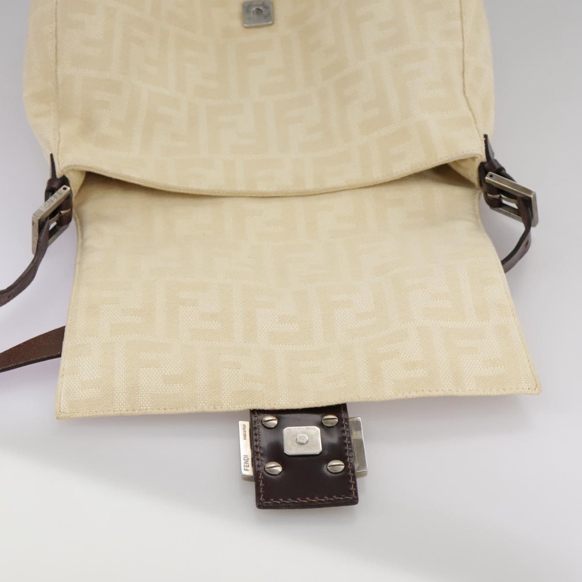 Zucca Canvas Mamma Baguette Shoulder Bag Beige