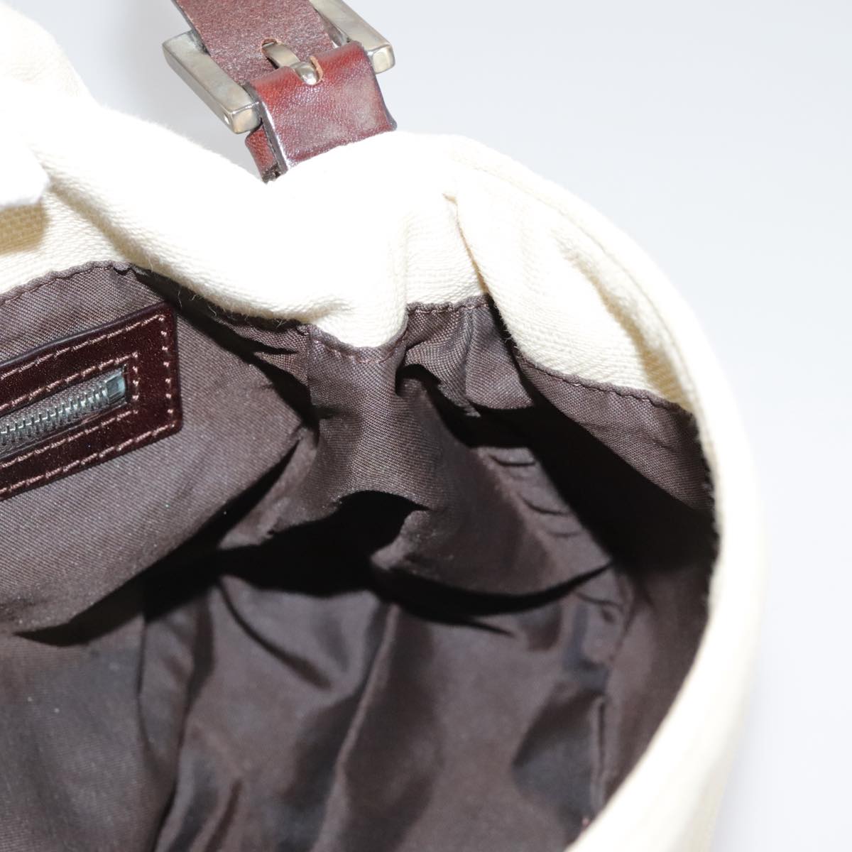Zucca Canvas Mamma Baguette Shoulder Bag Beige