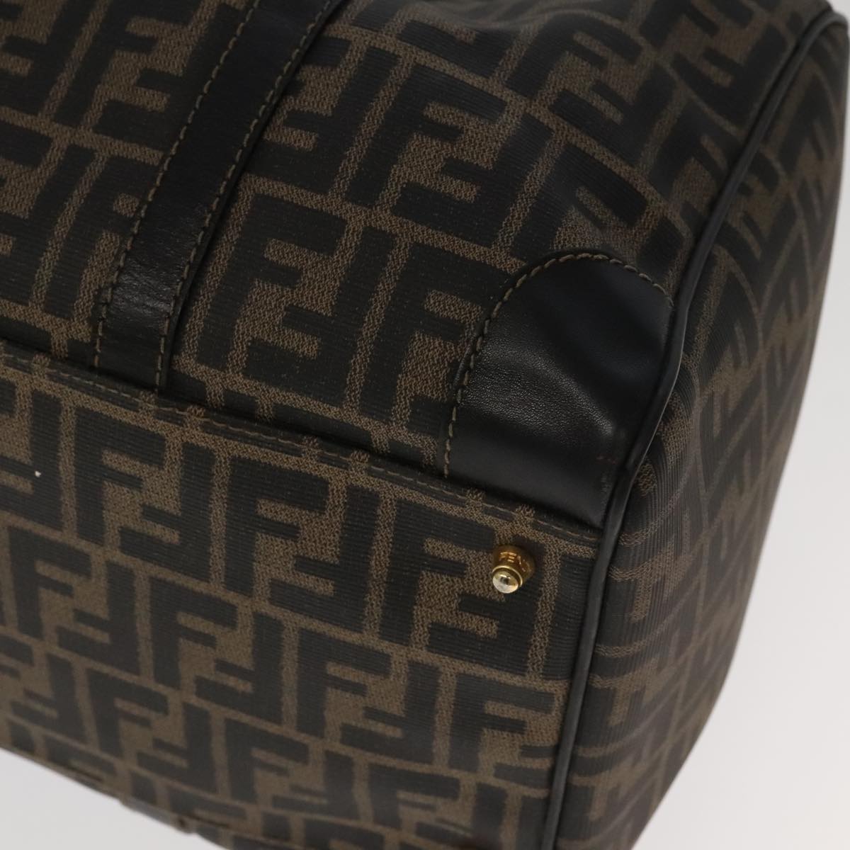 Zucca Canvas Boston Bag Brown Black Gold