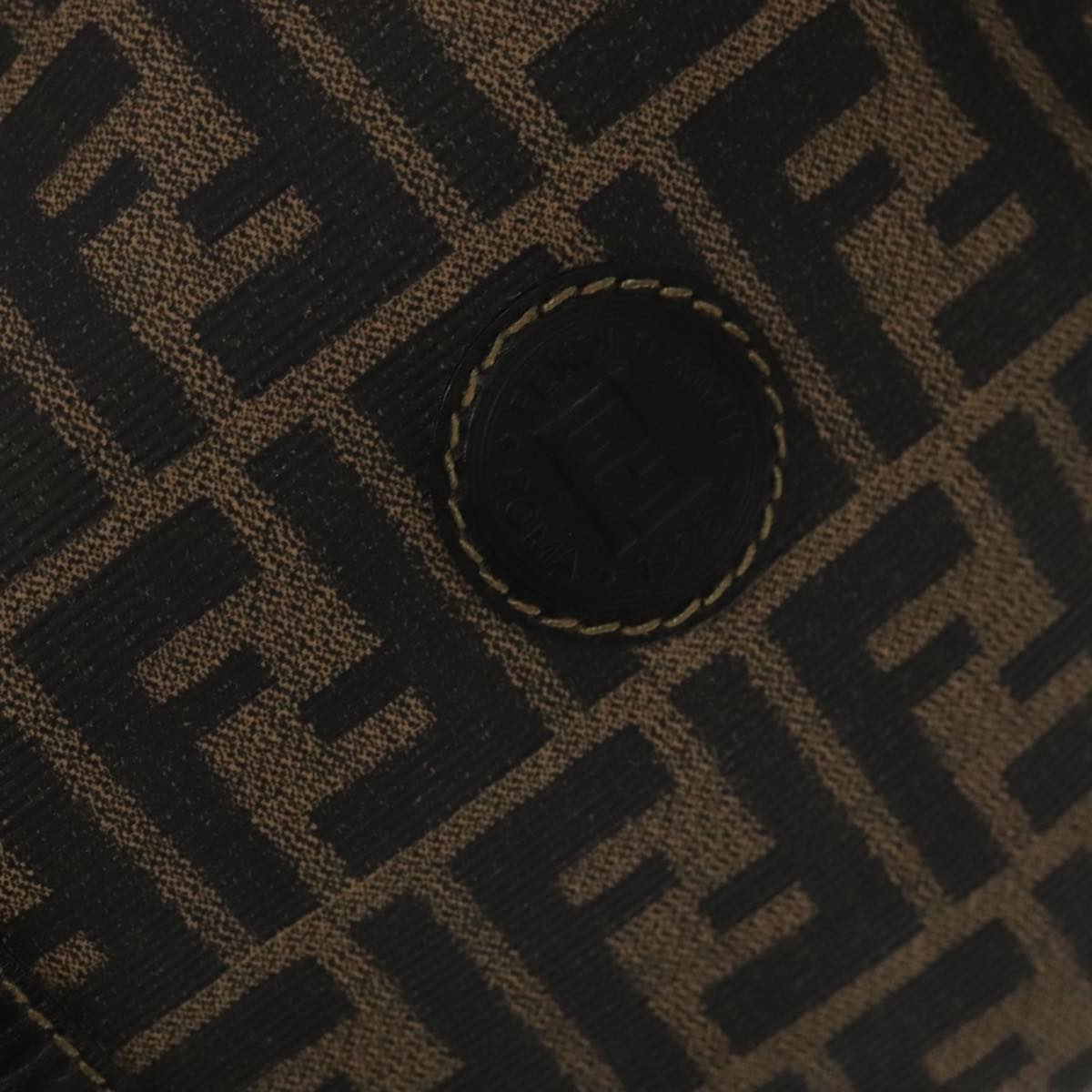 Zucca Canvas Boston Bag Brown Black Gold