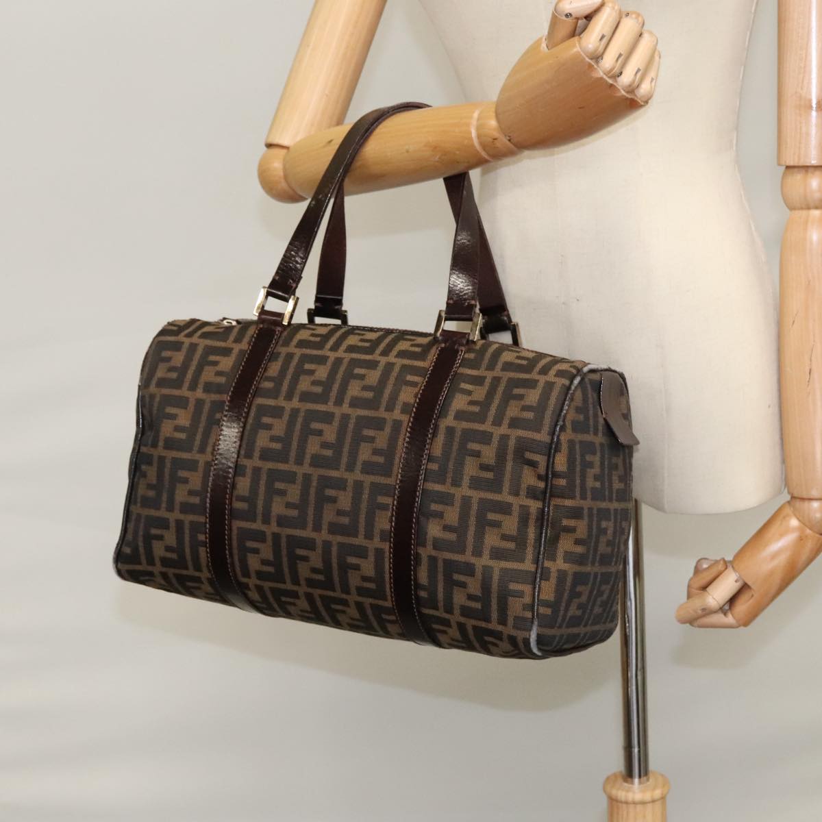 Zucca Canvas Handbag Brown