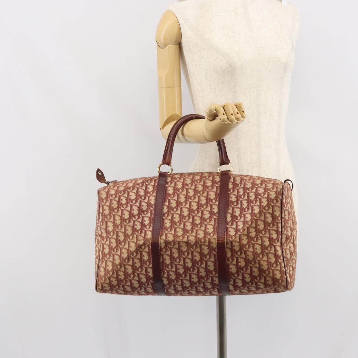 Trotter Canvas Boston Bag Red Silver