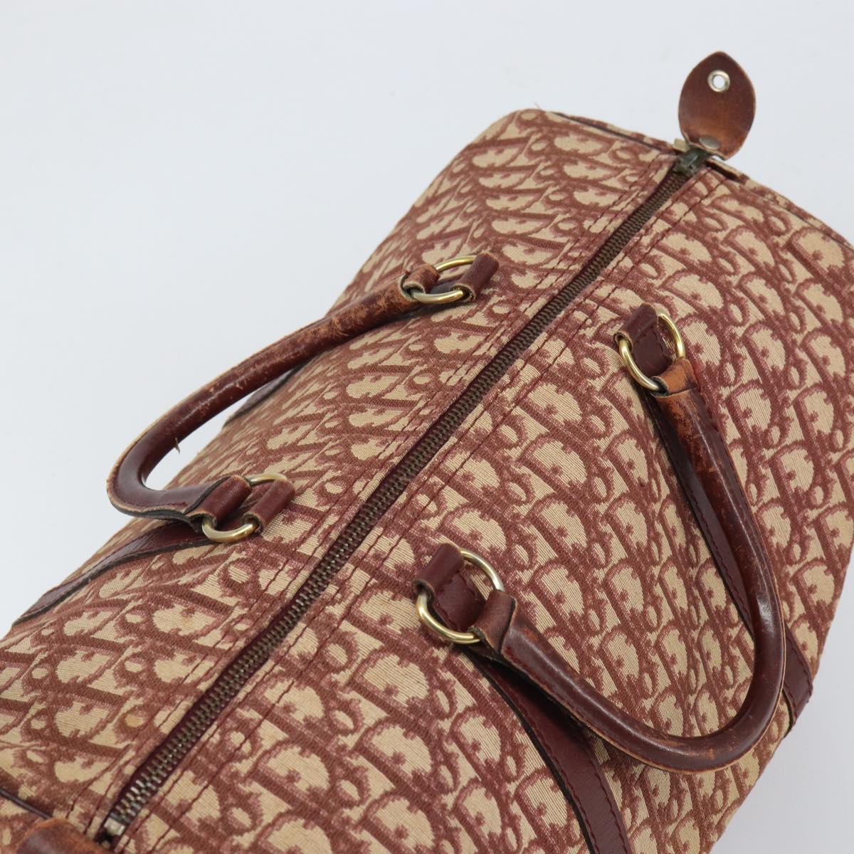 Trotter Canvas Boston Bag Red Silver